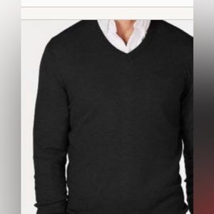 J. Hilburn 100% Cashmere V Neck Gray Sweater XL -‎ Tall